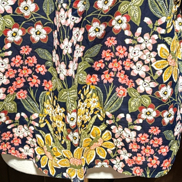 Talbots Floral Blouse - Black, Yellow, Pink - Picture 4 of 10